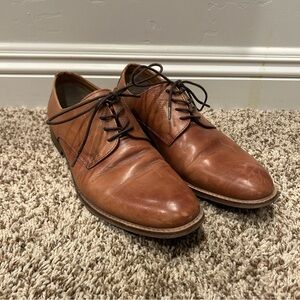 ALDO Men’s Brown Leather Lace-Up Dress Shoes | Size 9
